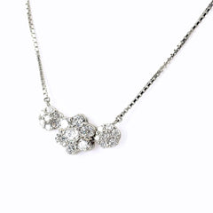 フラワーモチーフ デザインネックレス ネックレス Pt900 Pt850 ダイヤモンド レディース ノンブランドジュエリー 【中古】nbjwl