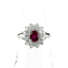 ルビー リング 13号 Pt900 0.91ct GIA鑑別書 レディース ノンブランドジュエリー 中古 nbjwl
