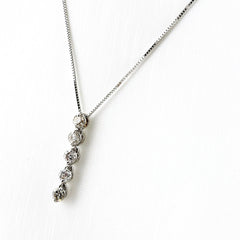 メレダイヤ デザインネックレス ネックレス K18 WG ダイヤモンド レディース ノンブランドジュエリー 【中古】nbjwl