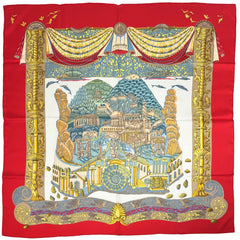 エルメス カレ90 L'ATLANTIDE スカーフ シルク レディース ブランドバッグ・小物 【中古】brbag