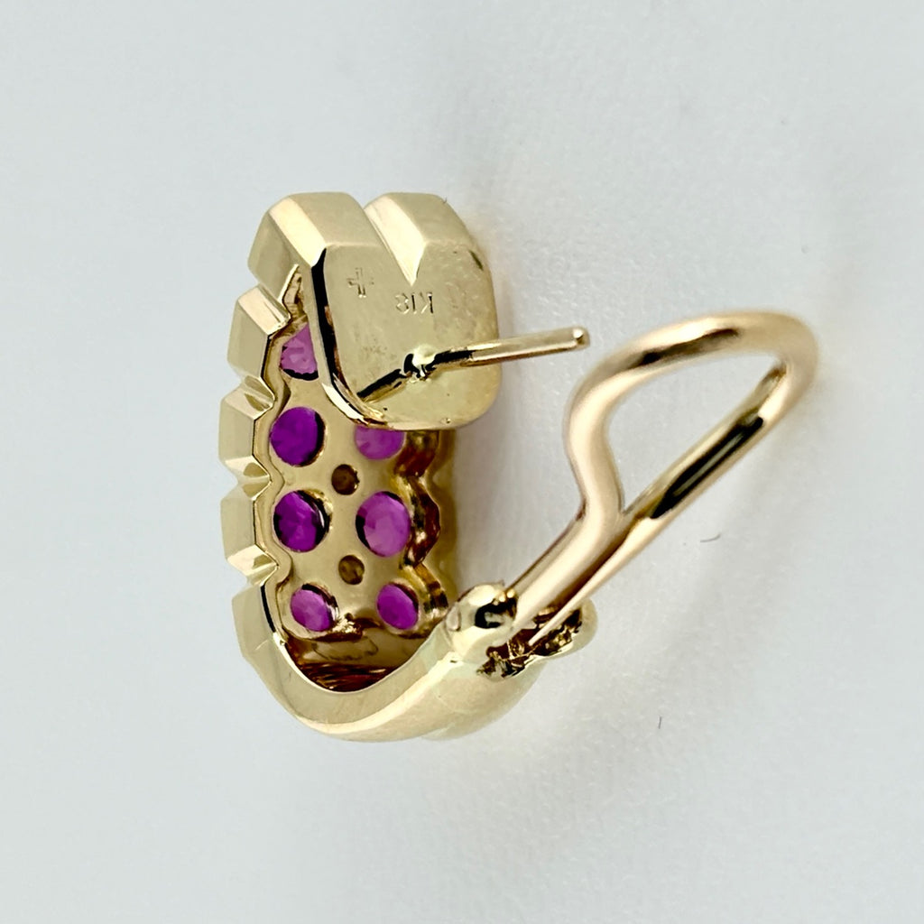 サザンクロス ルビー デザインピアス ピアス K18 ルビー ダイヤモンド