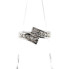 メレダイヤ デザインリング リング 8.5号 Pt1000 ダイヤモンド レディース ノンブランドジュエリー 【中古】nbjwl
