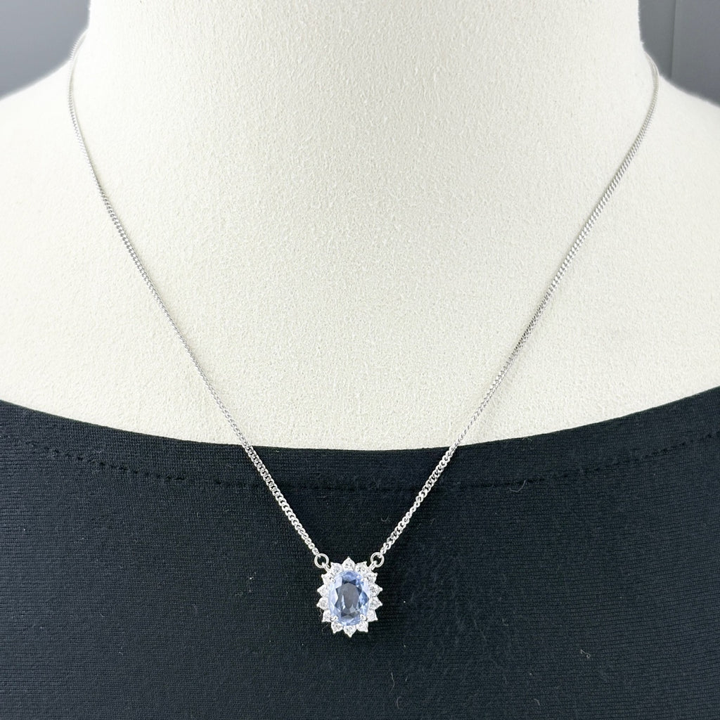 CAMELLIA サファイア ダイヤモンド ネックレス Pt850 サファイア デザインネックレス ネックレス Pt850 サファイア