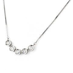 メレダイヤ デザインネックレス ネックレス Pt850 ダイヤモンド レディース ノンブランドジュエリー 【中古】nbjwl