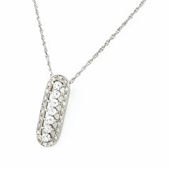 メレダイヤ デザインネックレス ネックレス Pt900 Pt850 ダイヤモンド レディース ノンブランドジュエリー 【中古】nbjwl