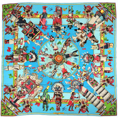 エルメス カレ90 Kachinas スカーフ シルク レディース ブランドバッグ・小物 【中古】brbag