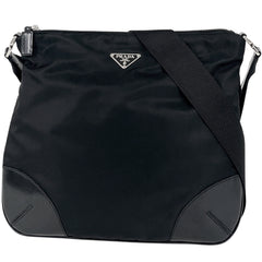 プラダ ロゴプレート ショルダーバッグ ナイロン レディース ブランドバッグ・小物 【中古】brbag