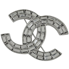 シャネルブローチ シルバーメッキ ラインストーン レディース ブランドアクセサリー 【中古】bracc