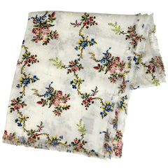 ルイ・ヴィトン モノグラム フラワー柄 ショール シルク ウール レディース ブランドバッグ・小物 【中古】brbag