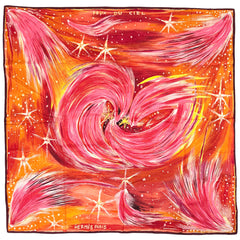 エルメス カレ90 FEUX DU CIEL スカーフ シルク レディース ブランドバッグ・小物 【中古】brbag