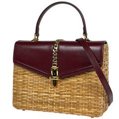 グッチ かご ハンドバッグ ラタン 574429 レディース ブランドバッグ・小物 【中古】brbag