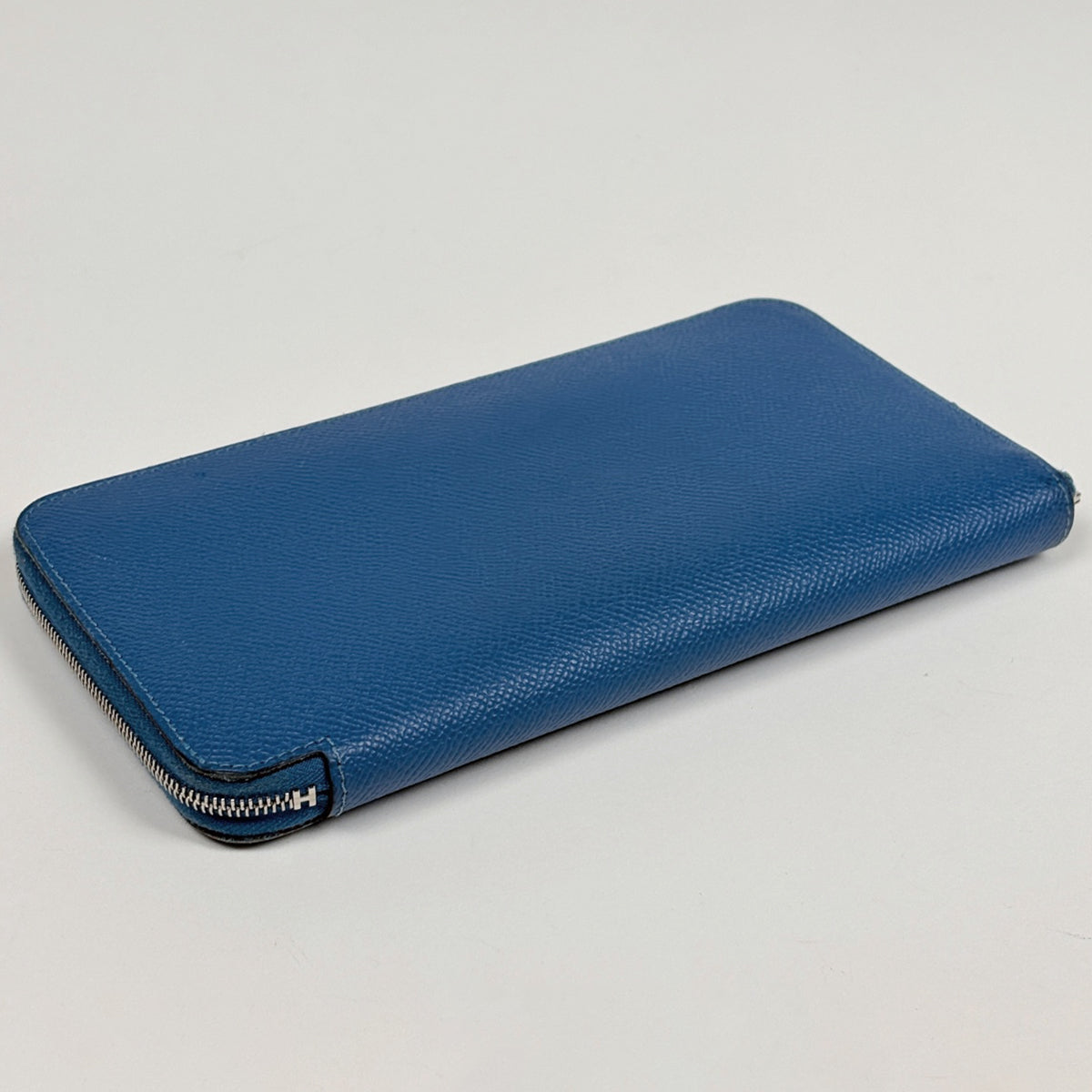 エルメス　アザップコンバイン ヴォーエプソン 長財布　ブルー　送料無料 エルメス アザップ ロング シルクイン 長財布 ヴォーエプソン Q