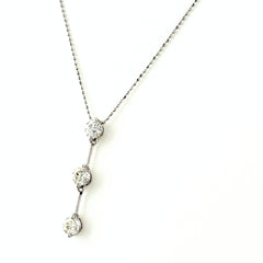 メレダイヤ デザインネックレス ネックレス Pt900 Pt850 ダイヤモンド レディース ノンブランドジュエリー 【中古】nbjwl