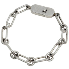 グッチ ロゴ チェーン ブレスレット シルバー925 レディース ブランドアクセサリー 【中古】bracc