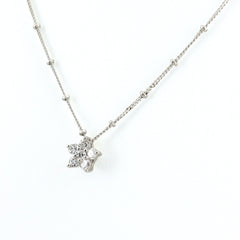 フラワーモチーフ デザインネックレス ネックレス K18 WG 750 レディース ノンブランドジュエリー 【中古】nbjwl