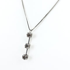 メレダイヤ デザインネックレス ネックレス Pt900 Pt850 ダイヤモンド レディース ノンブランドジュエリー 【中古】nbjwl