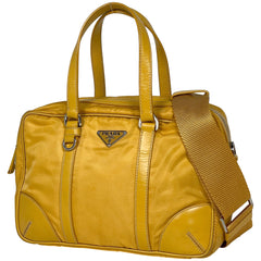 プラダ ロゴプレート ハンドバッグ ナイロン レディース ブランドバッグ・小物 【中古】brbag