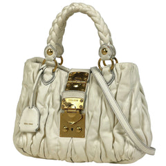 ミュウ ミュウ マテラッセ ハンドバッグ レザー レディース ブランドバッグ・小物 【中古】brbag