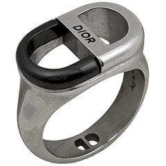 クリスチャンディオール ロゴ リング リング 18号 シルバー925 レディース ブランドアクセサリー 【中古】bracc