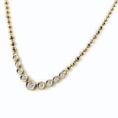 メレダイヤ デザインネックレス ネックレス K18 ダイヤモンド レディース ノンブランドジュエリー 【中古】nbjwl
