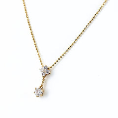 ダイヤモンド デザインネックレス ネックレス K18 ダイヤモンド レディース ノンブランドジュエリー 【中古】nbjwl