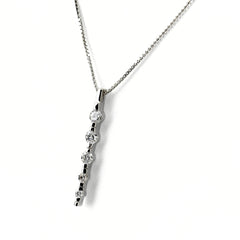 メレダイヤ デザインネックレス ネックレス Pt900 Pt850 ダイヤモンド レディース ノンブランドジュエリー 【中古】nbjwl