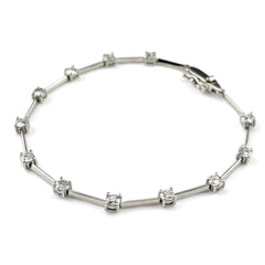 メレダイヤ デザインブレスレット ブレスレット Pt850 ダイヤモンド レディース ノンブランドジュエリー 【中古】nbjwl
