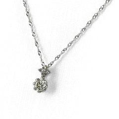 メレダイヤ デザインネックレス ネックレス K18 WG ダイヤモンド レディース ノンブランドジュエリー 【中古】nbjwl