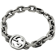 グッチ インターロッキングG ブレスレット シルバー925 レディース ブランドアクセサリー 【中古】bracc