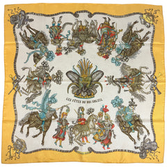 エルメス カレ90 LES FETES DU ROI SOLEIL スカーフ シルク レディース ブランドバッグ・小物 【中古】brbag