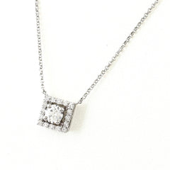 ダイヤモンド デザインネックレス ネックレス Pt900 Pt850 ダイヤモンド レディース ノンブランドジュエリー 【中古】nbjwl