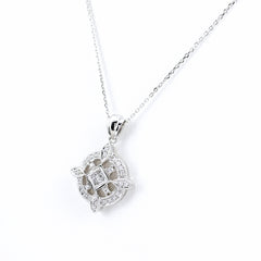 メレダイヤ デザインネックレス ネックレス Pt900 Pt850 ダイヤモンド レディース ノンブランドジュエリー 【中古】nbjwl