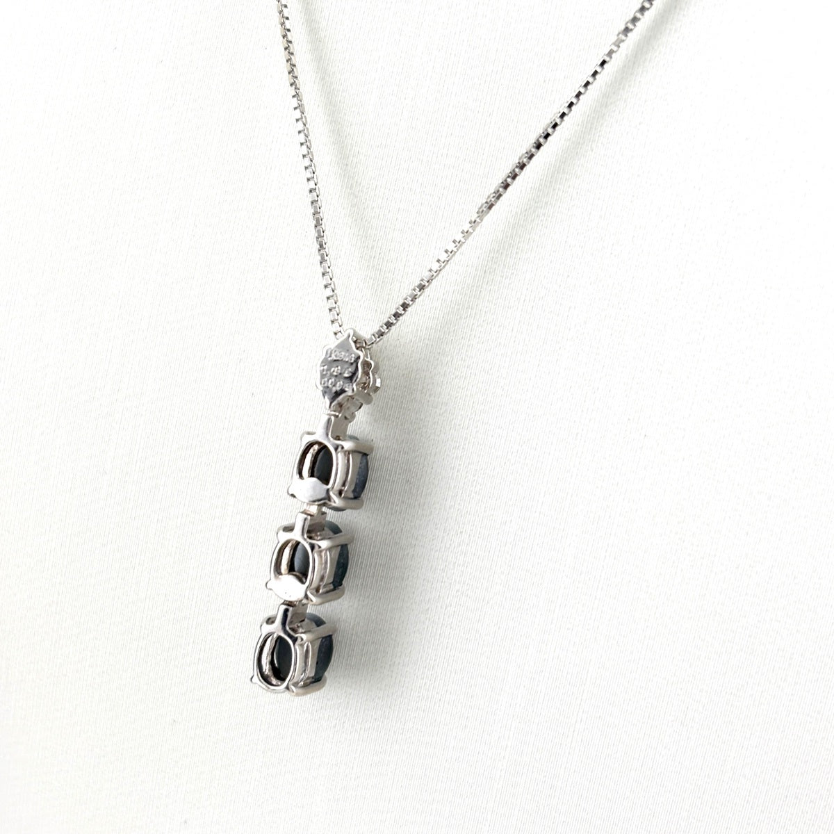 クリソベリルキャッツアイ デザインネックレス ネックレス K18 WG