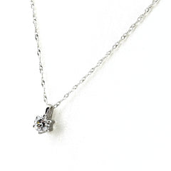 メレダイヤ デザインネックレス ネックレス K18 WG ダイヤモンド レディース ノンブランドジュエリー 【中古】nbjwl