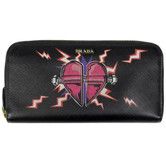 プラダ ロゴ ラウンドファスナー 長財布 サフィアーノレザー 1ML506 レディース ブランドバッグ・小物 【中古】brbag