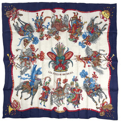 エルメス カレ 90 LES FETES DU ROI SOLEIL スカーフ シルク レディース ブランドバッグ・小物 【中古】brbag