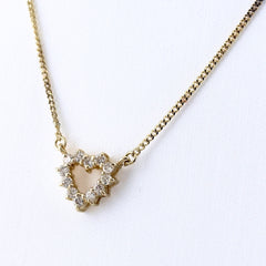 ハートモチーフ デザインネックレス ネックレス K18 ダイヤモンド レディース ノンブランドジュエリー 【中古】nbjwl