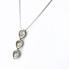 メレダイヤ デザインネックレス ネックレス K18 WG ダイヤモンド レディース ノンブランドジュエリー 【中古】nbjwl