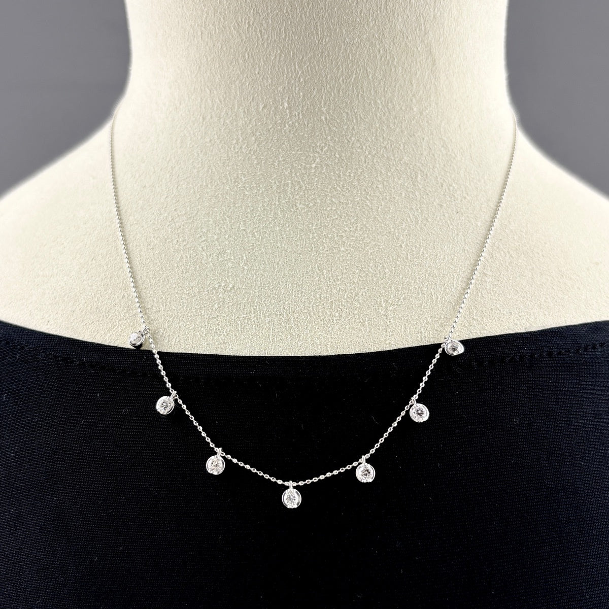 ダイヤモンド デザインネックレス ネックレス K18 WG ダイヤモンド