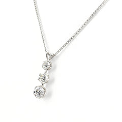 メレダイヤ デザインネックレス ネックレス Pt900 Pt850 ダイヤモンド レディース ノンブランドジュエリー 【中古】nbjwl