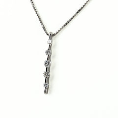 メレダイヤ デザインネックレス ネックレス Pt900 Pt850 ダイヤモンド レディース ノンブランドジュエリー 【中古】nbjwl