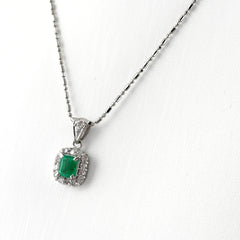 エメラルド デザインネックレス ネックレス Pt900 Pt850 エメラルド レディース ノンブランドジュエリー 【中古】nbjwl