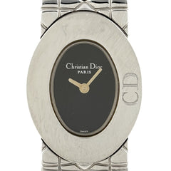 クリスチャンディオール レディディオール D90-100 腕時計 SS クォーツ ブラック レディース 時計 【中古】wtcbb