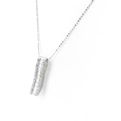 メレダイヤ デザインネックレス ネックレス K18 WG ダイヤモンド レディース ノンブランドジュエリー 【中古】nbjwl