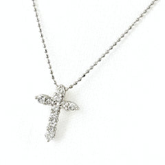 クロスモチーフ デザインネックレス ネックレス Pt900 Pt850 ダイヤモンド レディース ノンブランドジュエリー 【中古】nbjwl