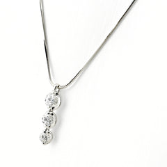 トリロジー ダイヤモンド デザインネックレス ネックレス Pt900 Pt850 ダイヤモンド レディース ブランドジュエリー 【中古】brjwl