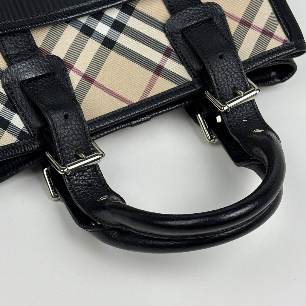 Burberry チェック柄 ハンドバッグ バーバリー チェック柄 ハンドバッグ ナイロン レディース ブランド