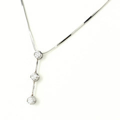 メレダイヤ デザインネックレス ネックレス Pt900 Pt850 ダイヤモンド レディース ノンブランドジュエリー 【中古】nbjwl