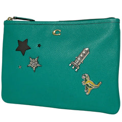 コーチ ロゴ クラッチバッグ レザー CJ868 レディース ブランドバッグ・小物 【中古】brbag