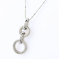 メレダイヤ デザインネックレス ネックレス K18 WG ダイヤモンド レディース ノンブランドジュエリー 【中古】nbjwl